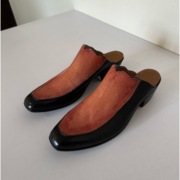 J. B. Hill Mule Salmon Stingray Kangaroo Mule Size 8B - Picture 4 of 13